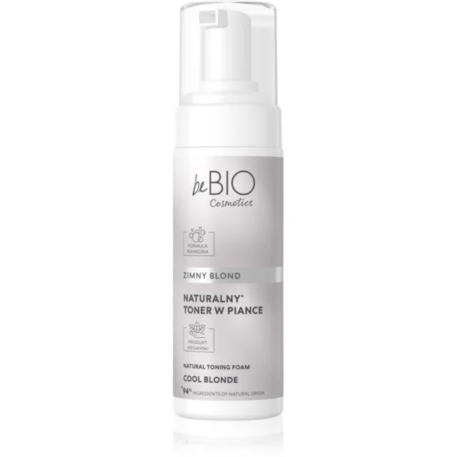 beBIO Natural Foam Toner Cool Blonde tónovací pěna na vlasy 120 ml