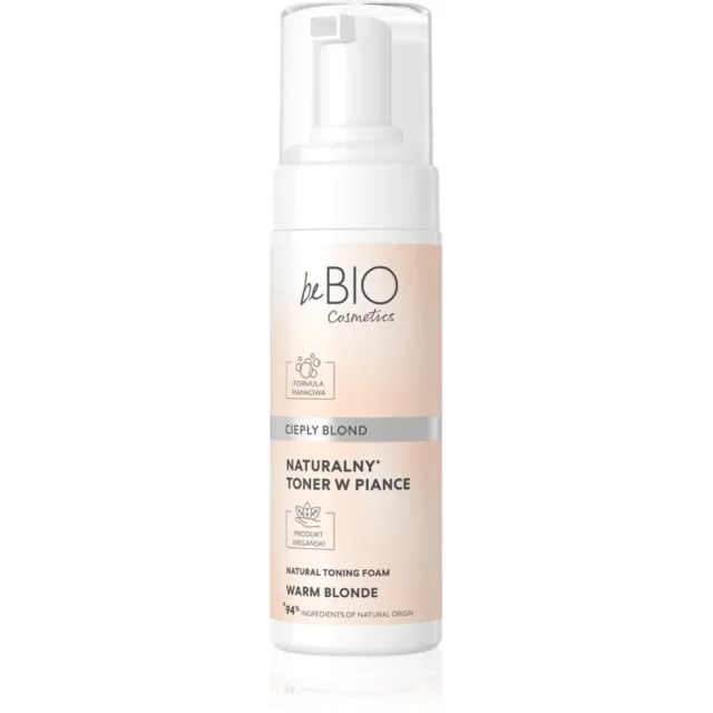 beBIO Natural Foam Toner Warm Blonde tónovací pěna na vlasy 120 ml