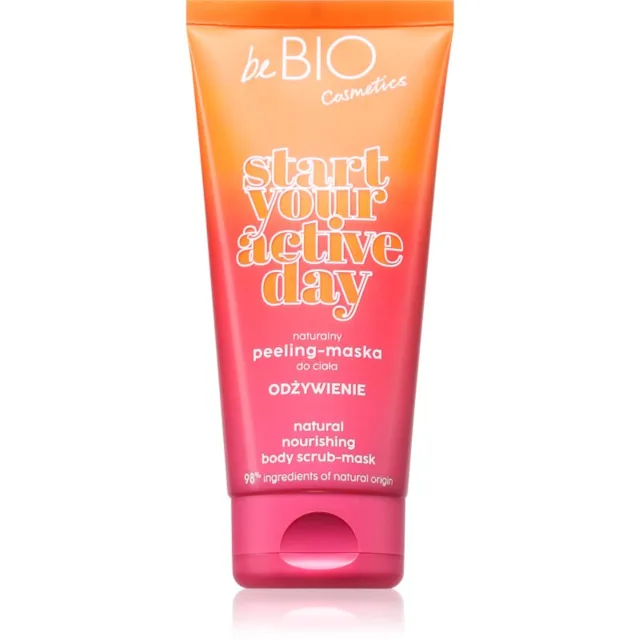 beBIO Start Your Active Day pečující tělový peeling 200 ml