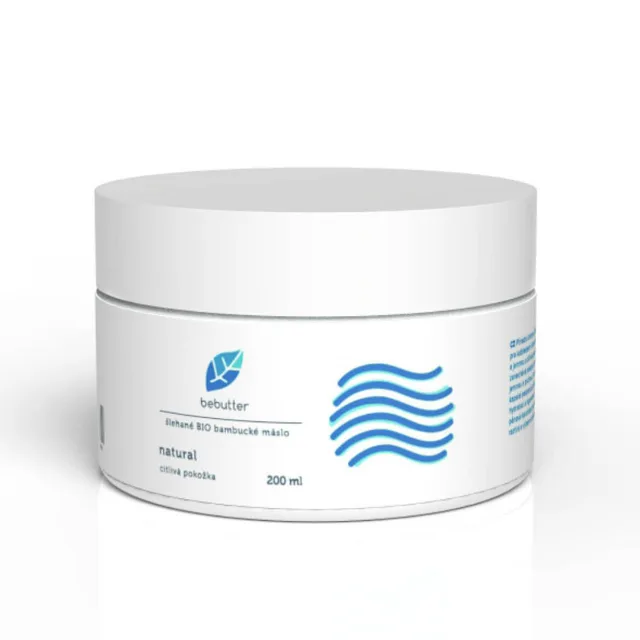 BEBUTTER Šlehané BIO bambucké máslo natural 200 ml