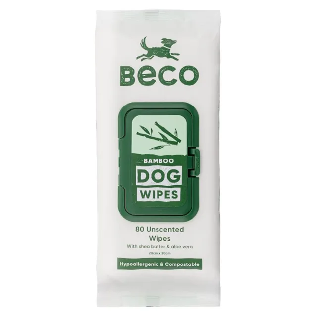 BECO Bamboo čistící ubrousky pro psy neparfémované 80 ks