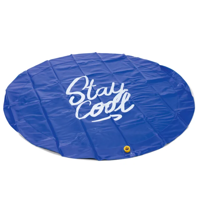 Beeztees chladicí podložka se sprchou Stay Cool, modrá - Ø 100 x V 5 cm