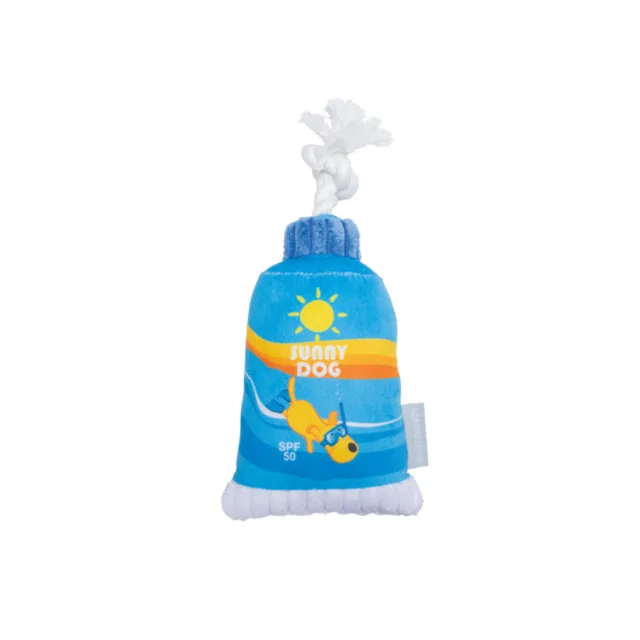 Beeztees psí hračka opalovací krém - D 25 x Š 11,5 x V 6,5 cm
