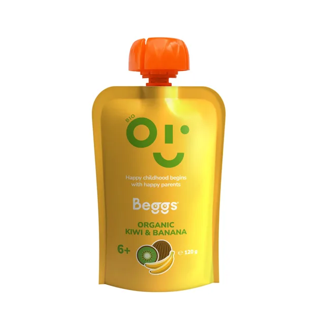 Beggs BIO Kapsička kiwi a banán 6m+ 120 g