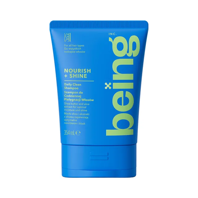 BEING Šampon pro vyživení a lesk Nourish+Shine, 354 ml