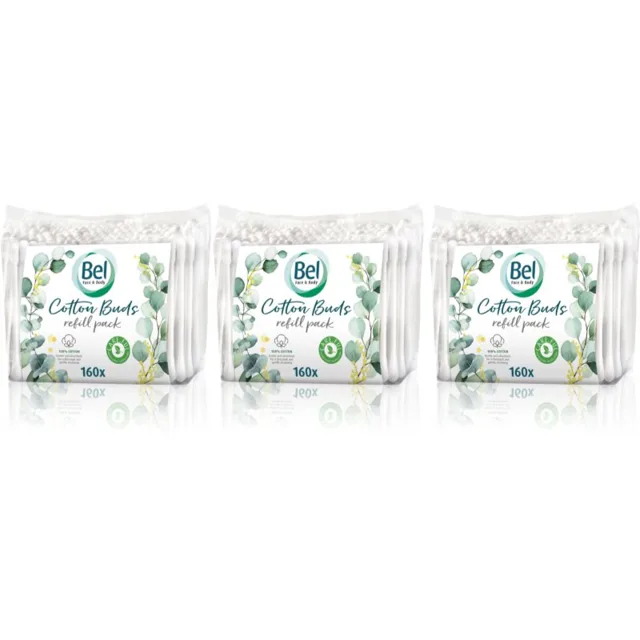 Bel Face & Body Cotton Buds vatové tyčinky výhodné balení 3x160 ks
