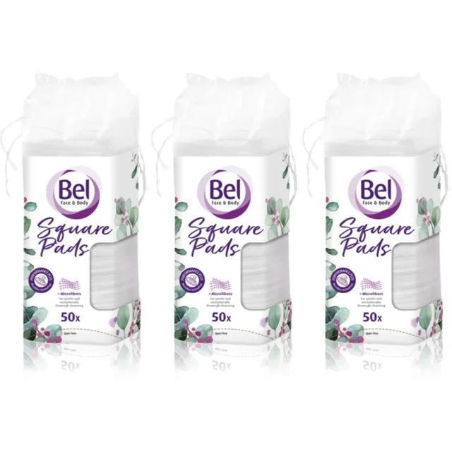 Bel Face & Body Square Pads odličovací tampony výhodné balení 3x50 ks