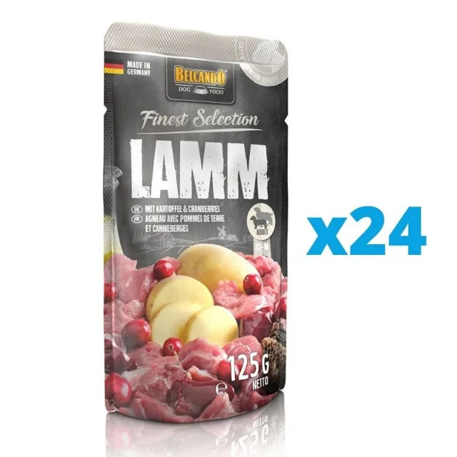 BELCANDO Jehněčí s bramborem &amp; brusinkami 24x125 g