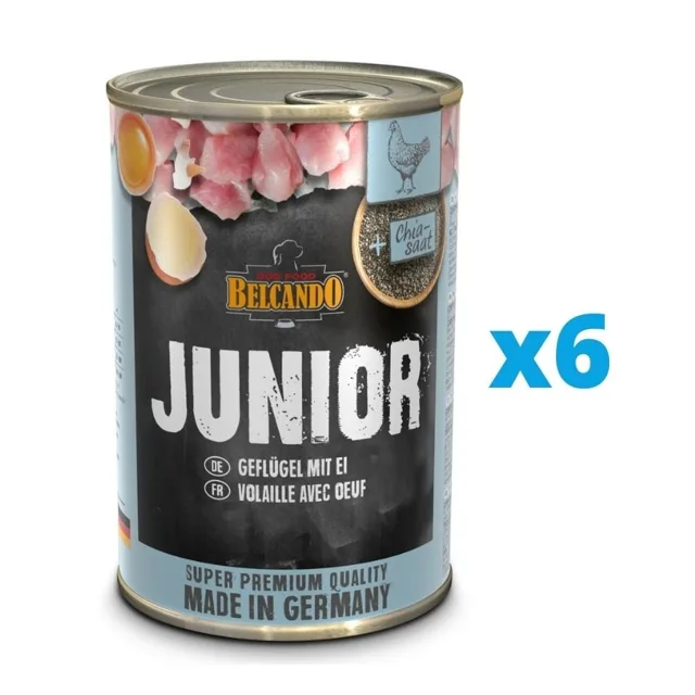 BELCANDO Junior drůbeží s vejci 6x400 g