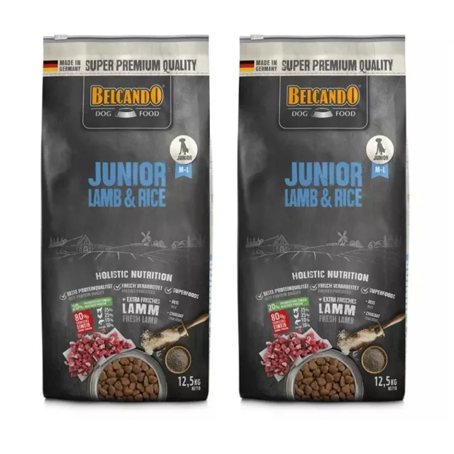 BELCANDO Junior Lamb &amp; Rice 2 x 12.5 kg granule pro psy od 4 měsíců