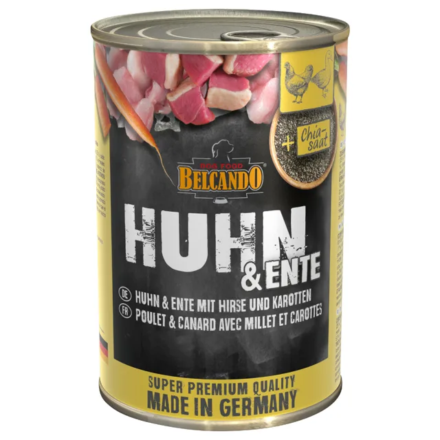 Belcando Super Premium 6 x 400 g - kuřecí a kachní s prosem a karotkou