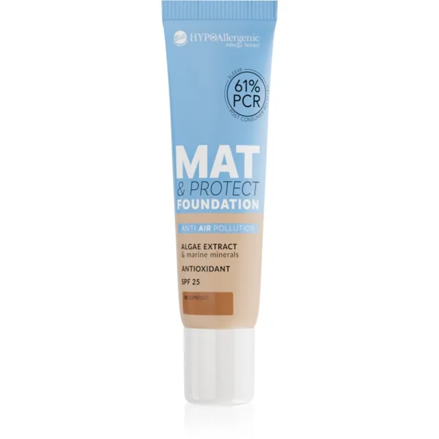 Bell HYPOallergenic Mat & Protect dlouhotrvající matující make-up SPF 25 odstín 08 Espresso 30 g