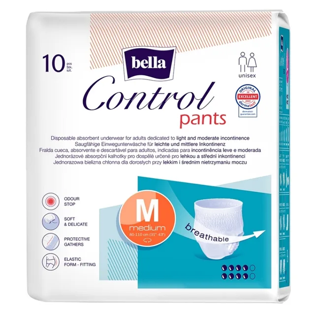 BELLA Control pants absorpční kalhotky M 10 kusů