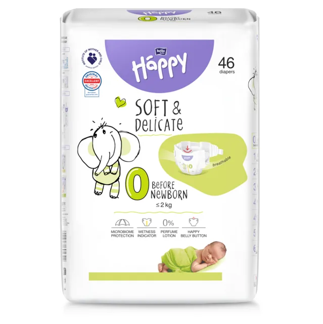BELLA HAPPY Baby before newborn do 2 kg 46 kusů