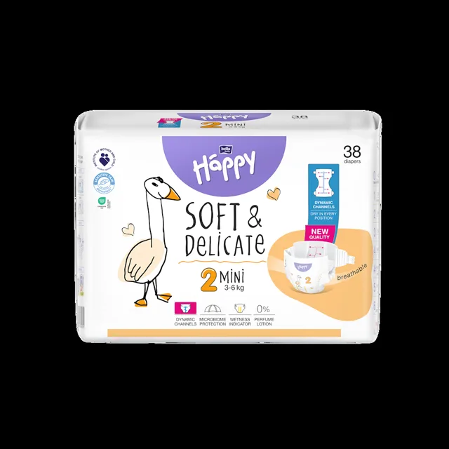 BELLA HAPPY Baby mini 3 - 6 kg 38 kusů