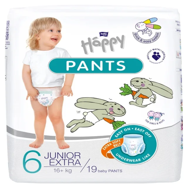 BELLA HAPPY Pants plenkové kalhotky Junior Extra 6 a 19 kusů