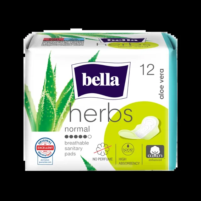 Bella Hygienické vložky Herbs Aloe Vera Normal s křidélky 12 ks