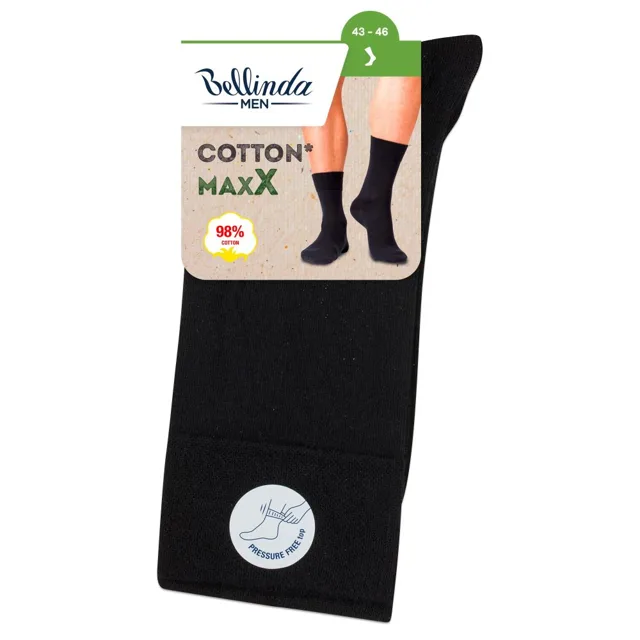 Bellinda COTTON MAXX vel. 43/46 pánské ponožky 1 pár černé