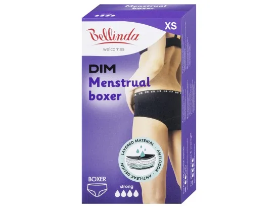 Bellinda menstruační boxerky pro silnou menstruaci, velikost XS, černé, 1ks