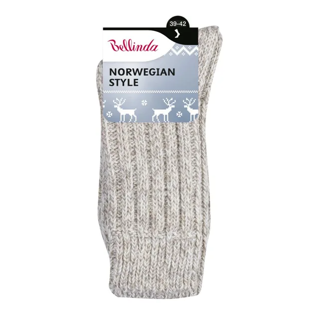 Bellinda NORWEGIAN teplé ponožky vel. 39/42 1 pár béžové