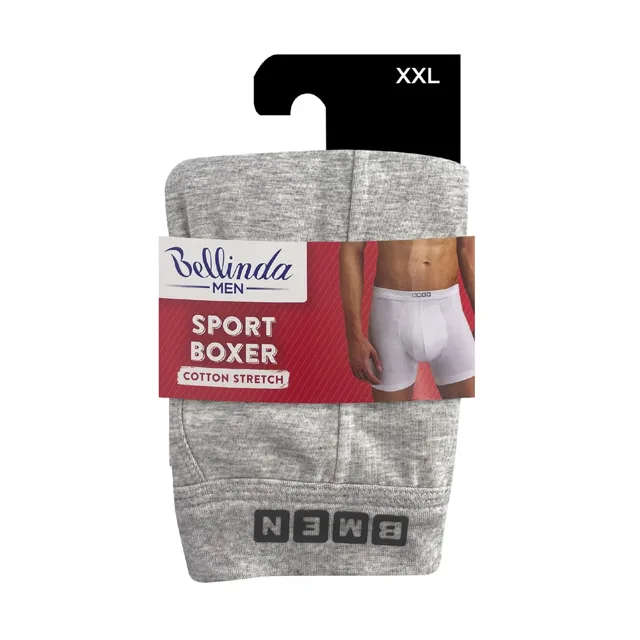 Bellinda Pánské bavlněné boxerky Sport vel. XXL 1 ks šedé