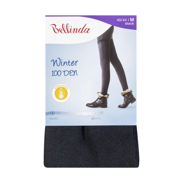 Bellinda Winter 100 DEN vel. 44 dámské teplé punčochové kalhoty černé