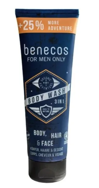 Benecos Sprchový gel pro muže 3v1, BIO, 250 ml