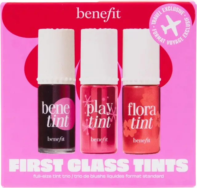 Benefit Dárková sada tekutých barev na rty a tváře First Class Tints