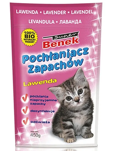 BENEK Sanitizér/Pohlcovač zápachů levandule 450 g