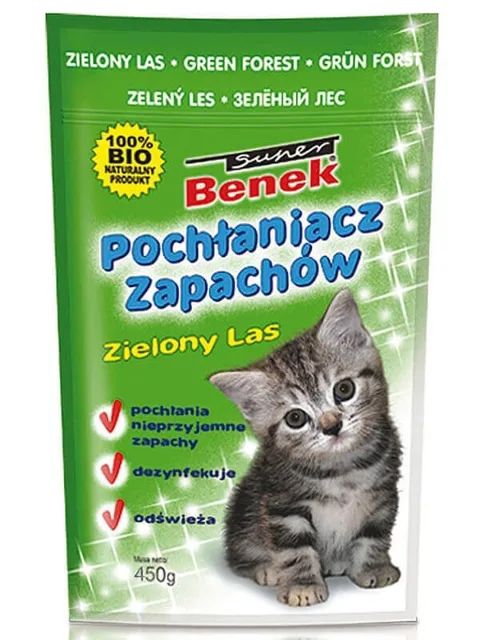 BENEK Sanitizér/Pohlcovač zápachů s vůní zeleného lesa  450 g