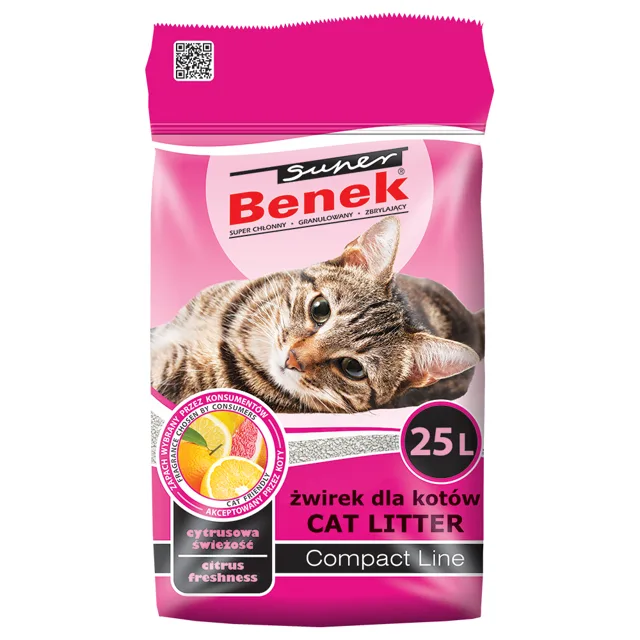 Benek Super Compact Citrus Freshness -  10 l (cca 8 kg)