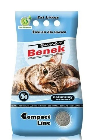 BENEK Super Compact Natural Bentonitové stelivo 5 L