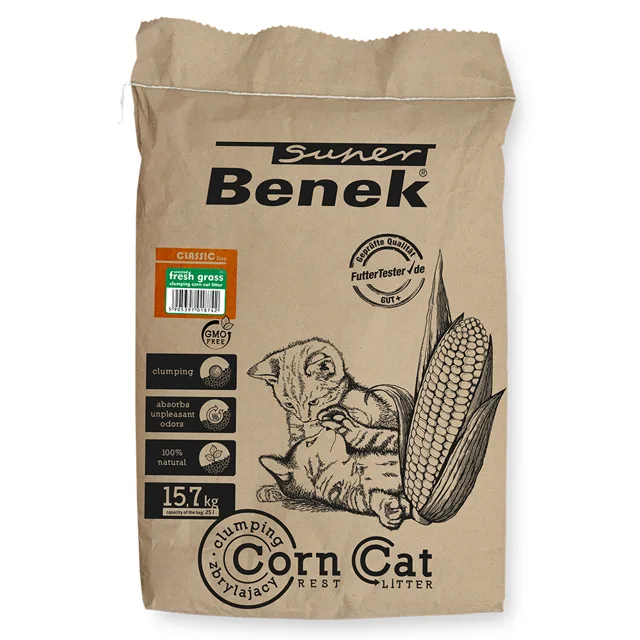 Benek Super Corn Cat čerstvá tráva - 7 l (cca 4,4 kg)