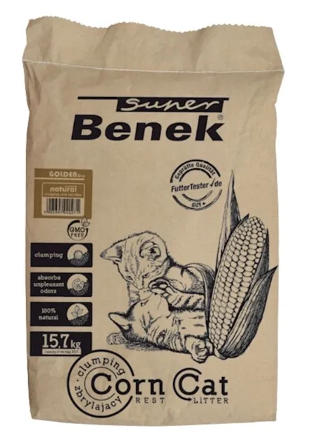 BENEK Super Corn Cat Golden 25l kukuřičné stelivo pro kočky