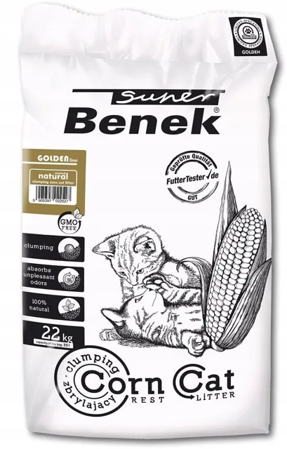 BENEK Super Corn Cat Golden Přírodní kukuřičné stelivo 35l