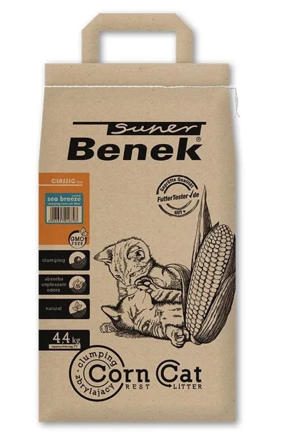 BENEK Super corn cat Kukuřičné stelivo mořský vánek 7l