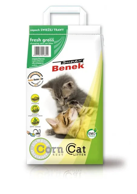 BENEK Super Corn Cat Svěží tráva 14 l