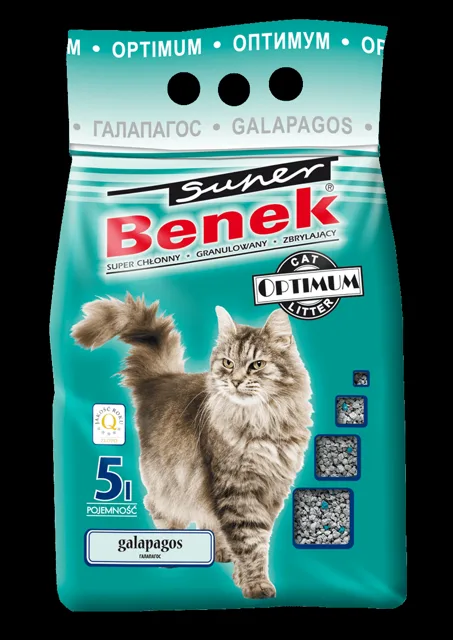 BENEK Super optimum galapagos Bentonitové stelivo 5 L