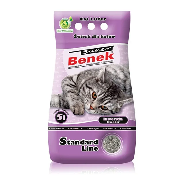 BENEK Super Standard Bentonitové stelivo Levandule 2 x 5 l