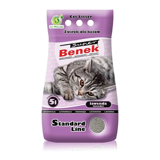 BENEK Super Standard Bentonitové stelivo Levandule 5L