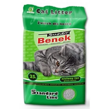 BENEK Super Standard Bentonitové stelivo zelený les 25 l x 2 (50 l)
