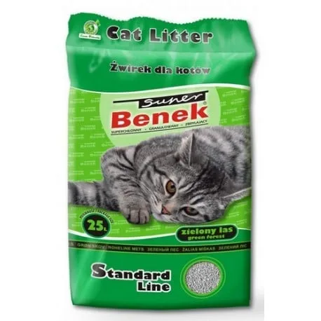 BENEK Super Standard Bentonitové stelivo zelený les 25l