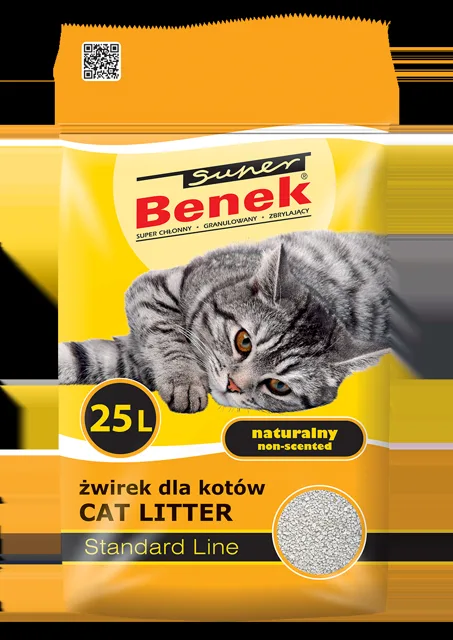 BENEK Super Standard Natural Bentonitové stelivo 25 L