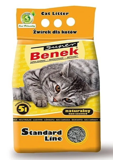 BENEK Super Standard Natural Bentonitové stelivo 5 l x 2 (10 kg)