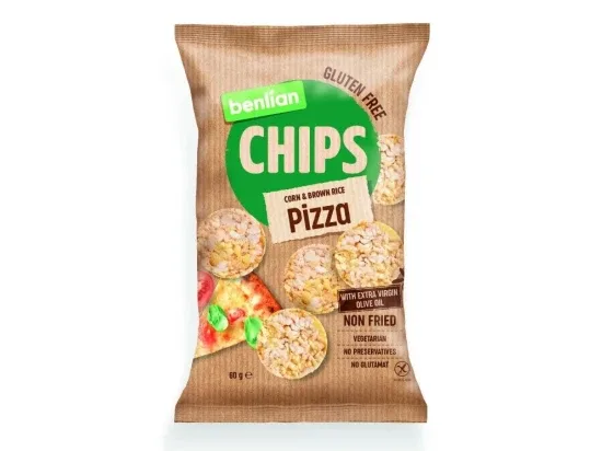 Benlian kukuřičné a rýžové chipsy pizza 60 g