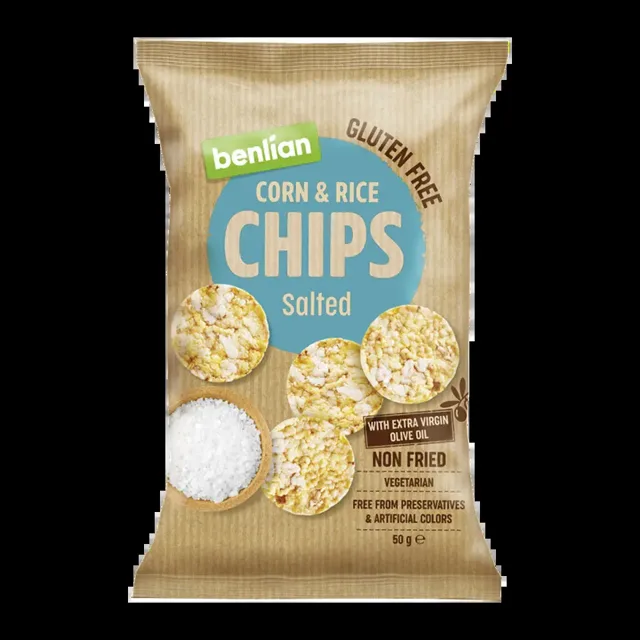 Benlian Kukuřično-rýžové chipsy Solené 50 g