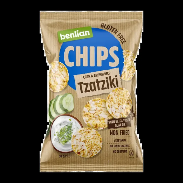 Benlian Kuřično-rýžové chipsy Tzatziki 50 g
