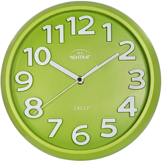 Bentime Nástěnné hodiny s plynulým chodem H43-SW8315GR