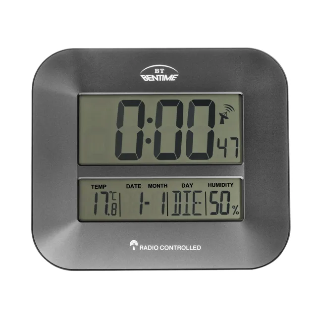 Bentime Rádiem řízené hodiny/budík s teploměrem a vlhkoměrem H17-ET843G