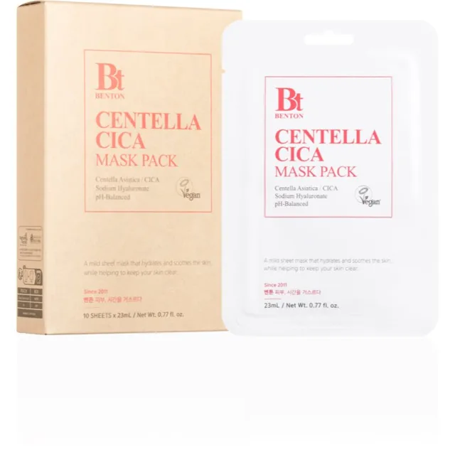 Benton Goodbye Redness Centella zklidňující plátýnková maska pro problematickou pleť, akné 10 ks